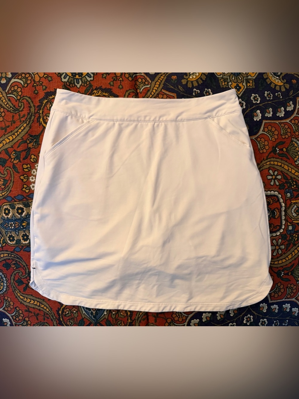 Peter Millar White Skort LONGER 18” length golf tennis pickleball leisure